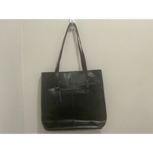 Kattee Women Black Genuine Leather Tote Bag Shoulder Purse Adjustable Straps